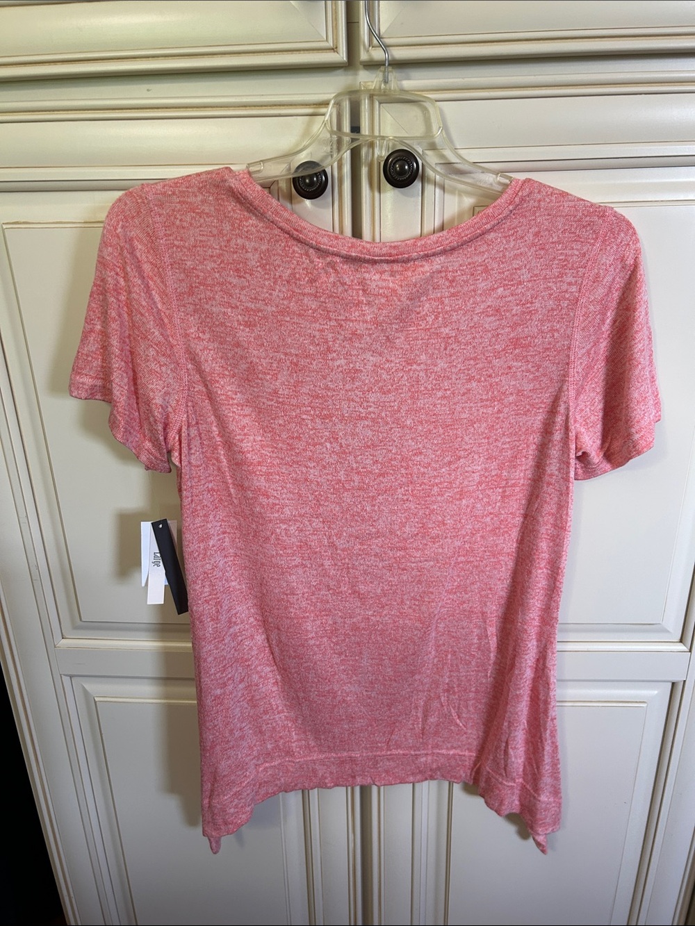Relaxed Heathered Pink Short-Sleeve Pocket Tee - Picture 4 of 4